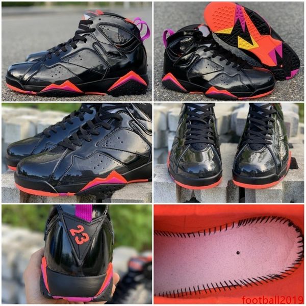 

7 wmns black patent leather basketball shoes 7 wmns sneakers mens designer 313358-006 outdoor trainers size 40-47