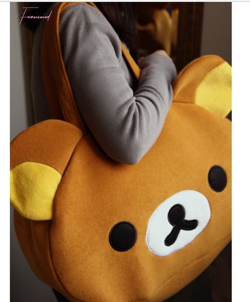 

1 шт rilakkuma cute big bag сумка плеча плюша релакс бурый медведь сумка