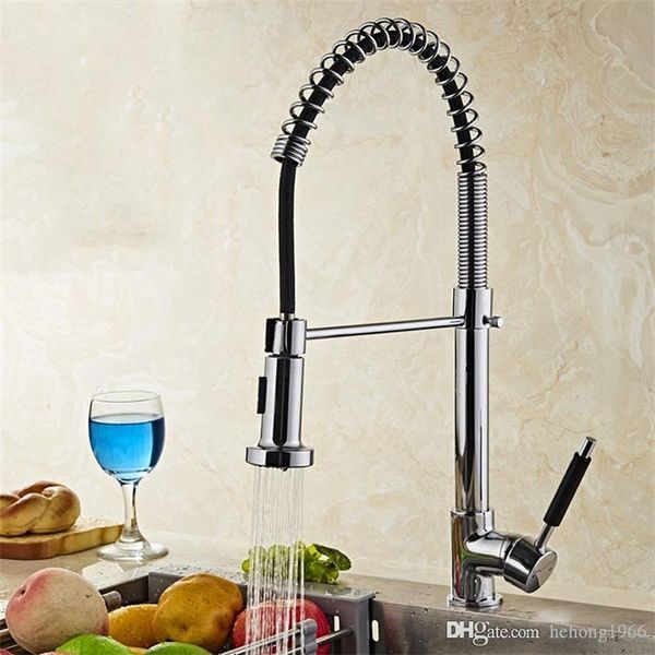 

творческое вращающийся spring water tap вытащите тип горячий холодный запорный мойте овощи инструменты всего медь смесители кухня простота в