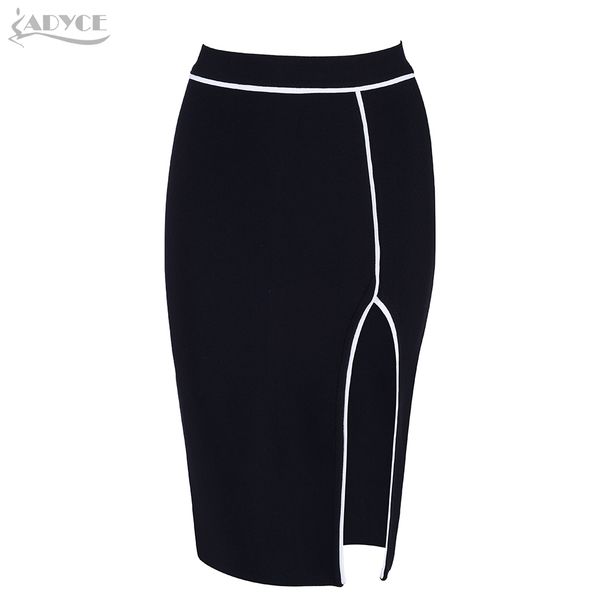 

adyce new women bandage skirt 2018 sexy celebrity party skirts knee-length black club bodycon skirt celebrity party runway