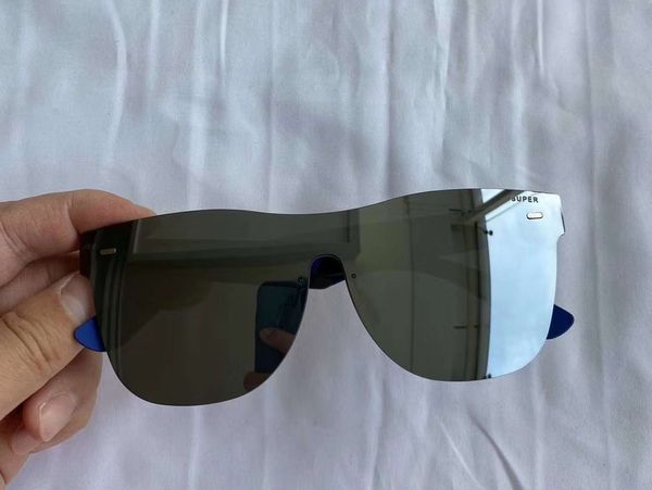 

flat sunglasses super by retrosuperfutur silver mirror sunglasses men shades sun glasses uv protection with box, White;black