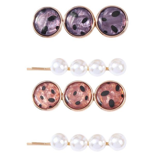

клип 2pcs творческих цветов конфета шпилька волос способ pearl волосы украшение женщина девушка шпилька (коричневая, темно-серый) kpohc, Black