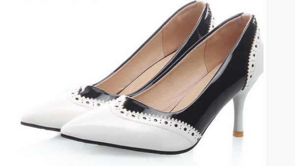 

women's shoes in spring and autumn high fine heel pointed end@028, Black