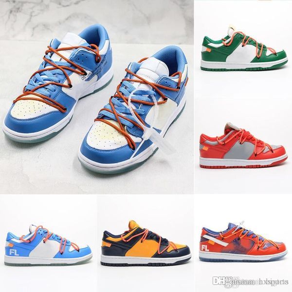 

new futura x sb dunk low pine green yellow red skateboard offs running shoes mca orange blue women mens designer sneakers trainers, White;red