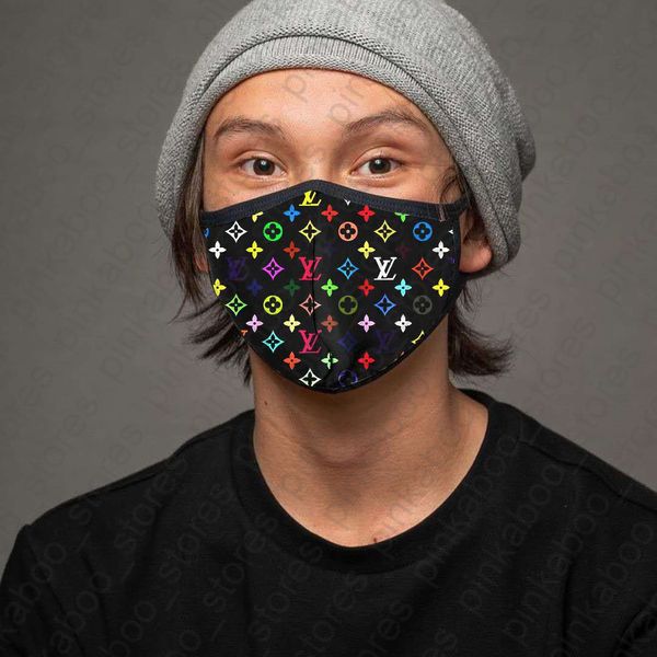 

designer face masks washable breathable mask luxury print sunproof anti-dust cycling sports mouth reusable masks men women sale d41006, Slivery;white