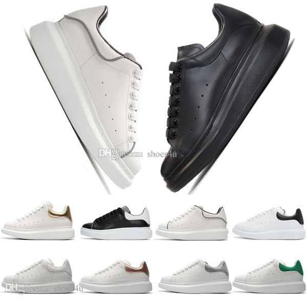 

2019 new designer shoes fashion luxury women shoes men's leather lace up platform oversized sole sneakers white black casual shoes 36-4