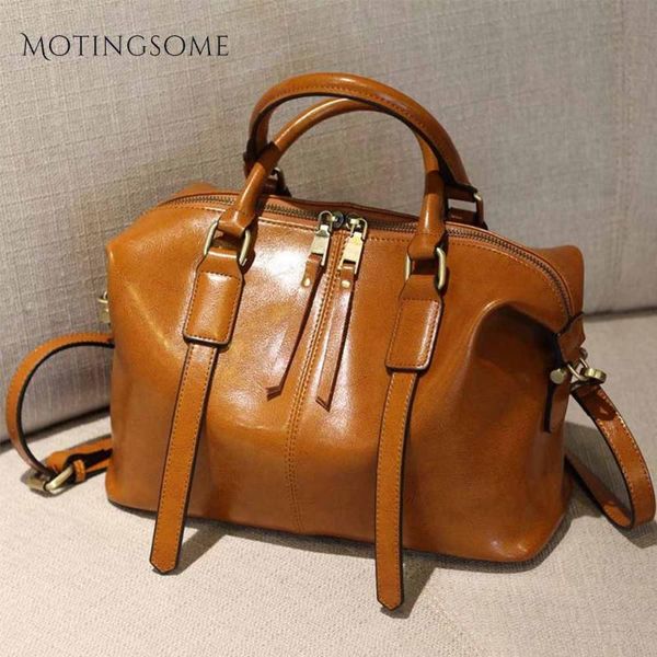 

genuine leather boston bag stylish women real natural leather bag soft cowhide handbag shoulder cross body shopper bags 2020 new