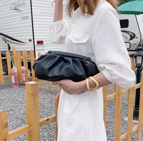 

2020 fashion cloud female crossbody shoulder bags tide handbag clutch bag women's simple dumplings messenger bag retro