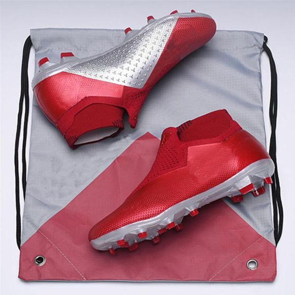 

2020 high ankle grey red transparent studs phantom vsn elite df fg leather outdoor shoes men women shoes size 35-45
