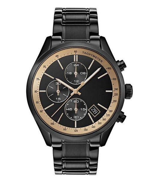 

2018 men's black stainless steel case watch 1513578, Slivery;brown