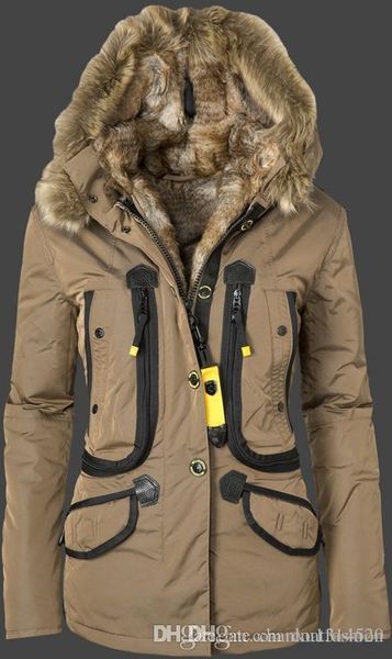 

женская хорошо brasilera-103 winter вниз ветровки с меховым капюшоном snowdome куртка марка real raccoon меховой воротник белая утка верхняя, Black