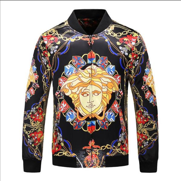 

2019 мужская куртка новых горячих мужчин поло куртки и фуфайки осени зимы вскользь medusa вскользь мужская куртка бесплатная доставка 27, Black;brown