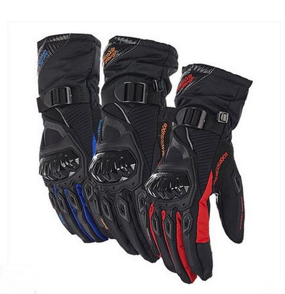 

winter pangusaxe motorcycle gloves waterproof warm moto knight riding locomotive cross-country gloves axe for men / women 4 size, Black