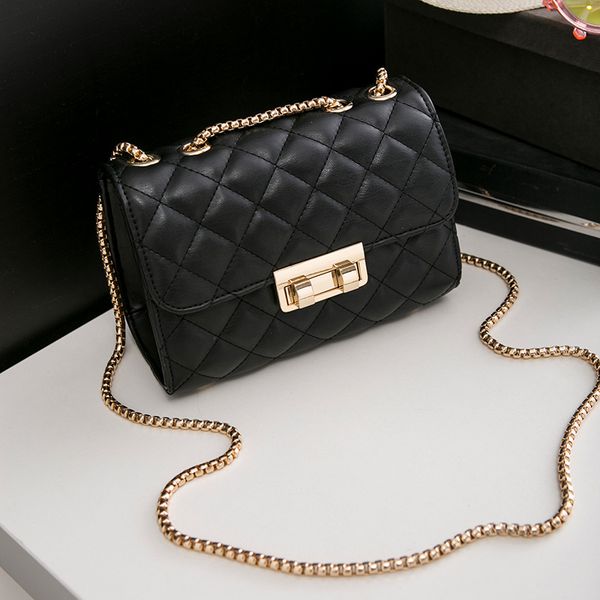

chic small ck woman diamond lattice chain package single shoulder small real western style mobile phone package messenger luxury bag handbag