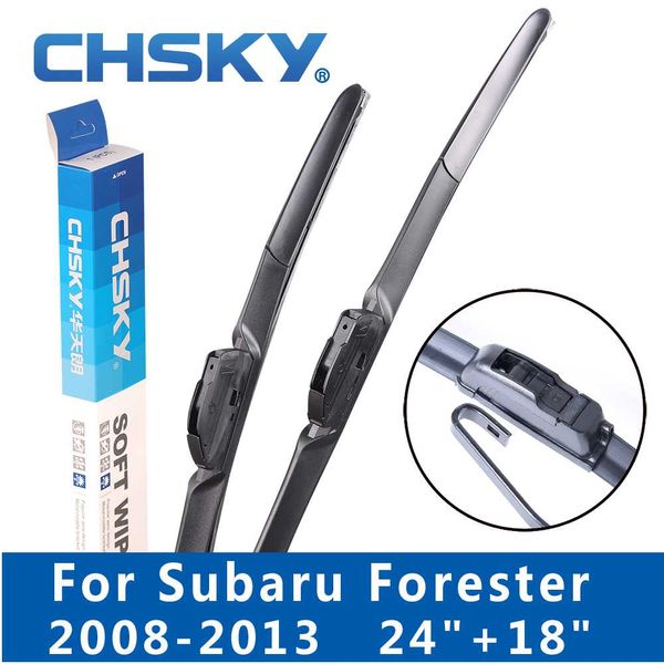 

chsky special for forester 1997 to 2017 front car windshield wiper blade fit hook arms natural rubber windscreen wipers