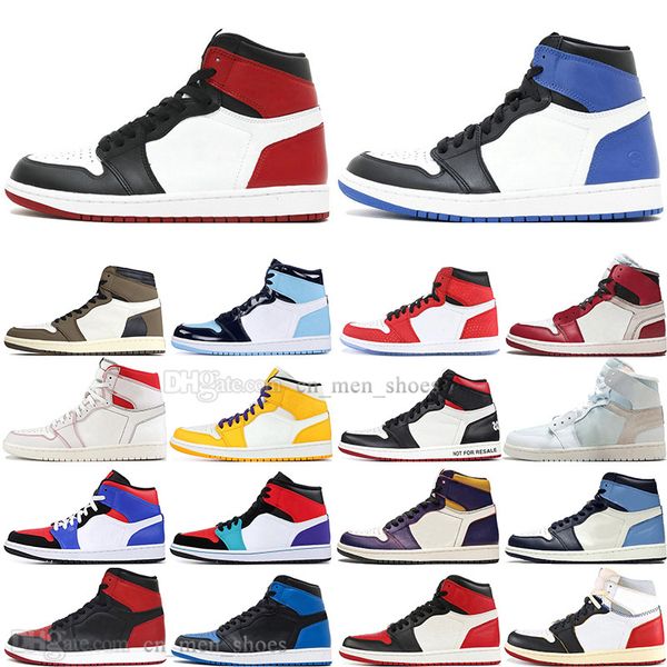 

fast shipping 1 high og travis scotts cactus jack unc mens basketball shoes 1s 3 banned bred toe men sports designer sneakers trainers