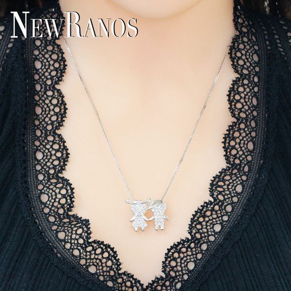 

new gift new design boy and girl pendant necklace jewelry for women party jewelry pgy046, Silver