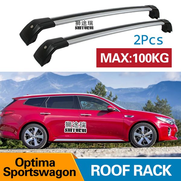 

shiturui 2pcs roof bars for kia optima sportswagon estaet 17 2018 aluminum alloy side bars cross rails roof rack luggage carrier