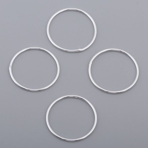 

circle hoop necklace connectors link ring circle hoop,925 sterling silver, Black