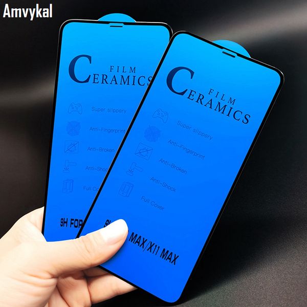 

9н soft ceramics film screen protector полный чехол для iphone 11 про макс xs xr x 8 7 6 plus не закаленное стекло