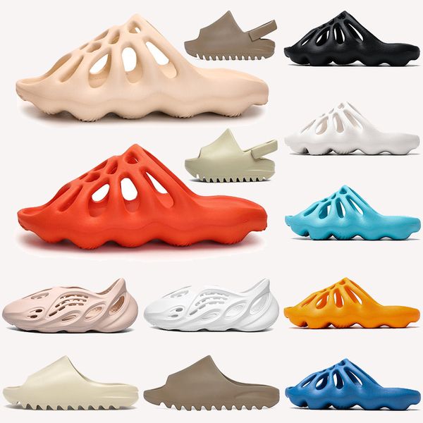 

kanye west men slippers 450 foam women kids slipper runner slide designer platform sandal child house outdoor summer sandale, Black