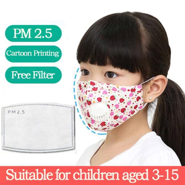 

children kids bandana scarf washable dustproof breathable cute cartoon animal print haze pollution protection filter, Blue;gray