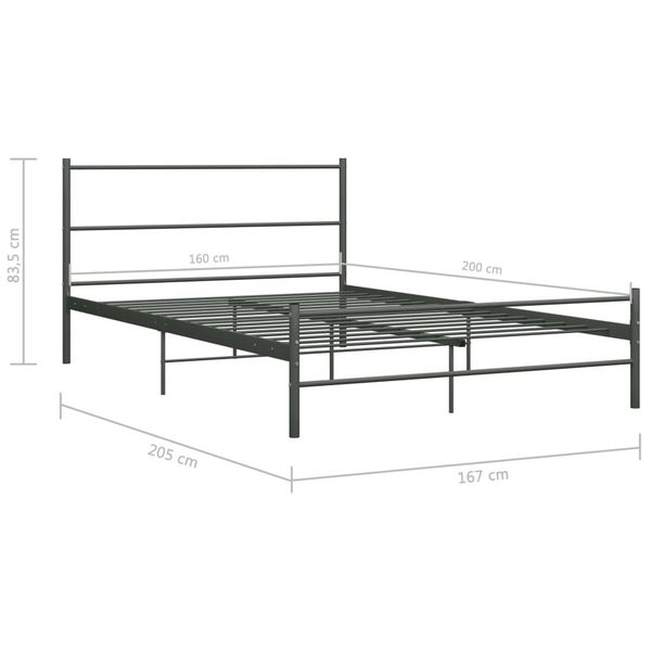

каркас кровати серый металл 160 * 200 cm мебель для спальни