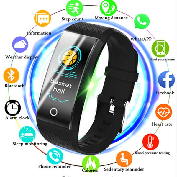

2019 new fitness smart watch men women blood pressure heart rate monitor pedometer waterproof ip68 smart sport watch for android, Slivery;brown