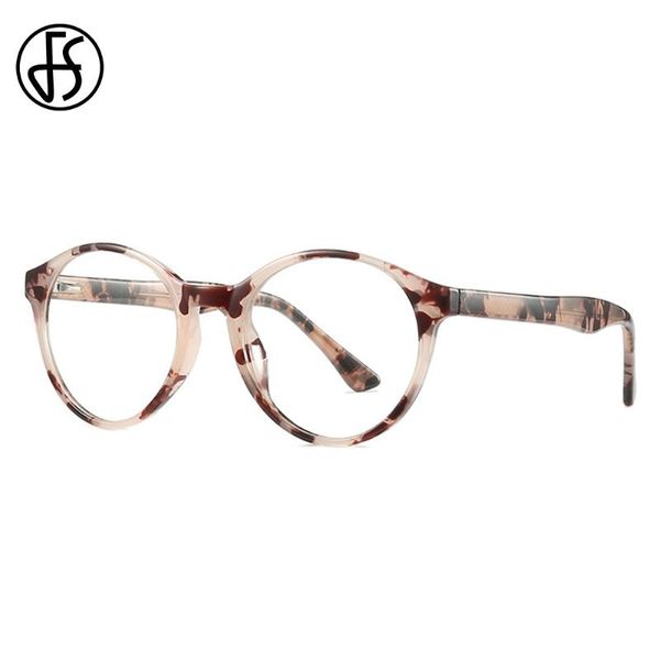 

fs trendy women anti blue light filter glasses computer radiation ray blocking protection goggles round frame 2020, White;black