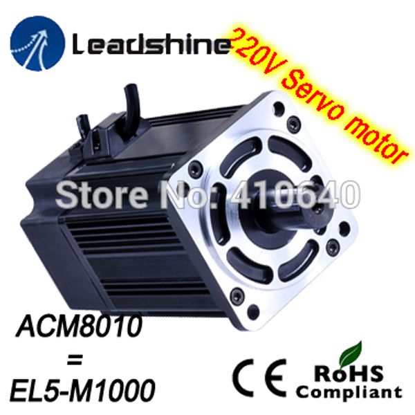 

leadshine 1000 w 220v ac servo motor acm8010l2h-51-b el5-m1000 nema 32 frame max 5000 rpm and 10.5 nm torque 2500 line encoder
