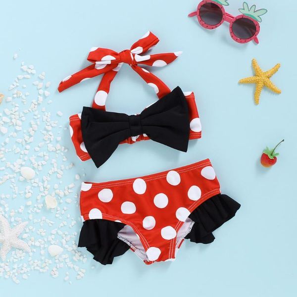 

cute baby girls summer outfits swimwear swimsuit two piece bikini sets toddler baby girls bathing suit clothing, White