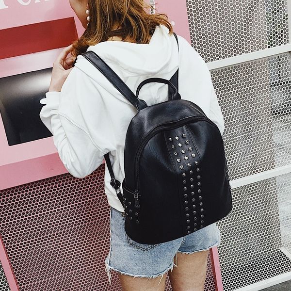 

women's bags 2020 new korean casual pu ladies backpack fashion retro travel backpack
