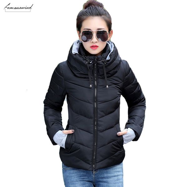 

2019 новый дамы моды пальто зимняя куртка женская короткие wadded куртка женский проложенный parka женская верхняя одежда шинель, Black