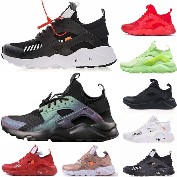 

Classic Off-W Huarache 1.0 4.0 Flagship Shoes Mens Women Triple White Black Red Green Huaraches Rainbow Ultra Breathe Designer Sneakers