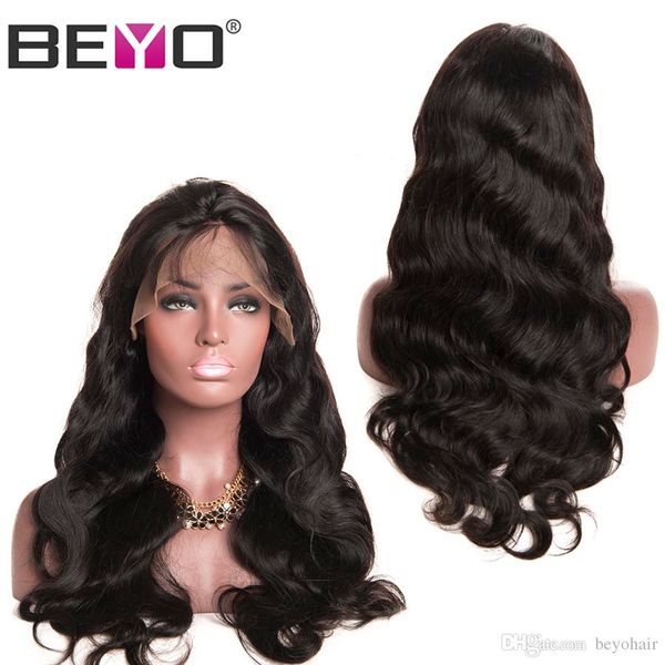 

13x6 фронта шнурка человеческих волос парики объемная волна 8-26 дюймов 150% индийские remy шнурка фронтальная парики free часть pre щипковы, Black;brown