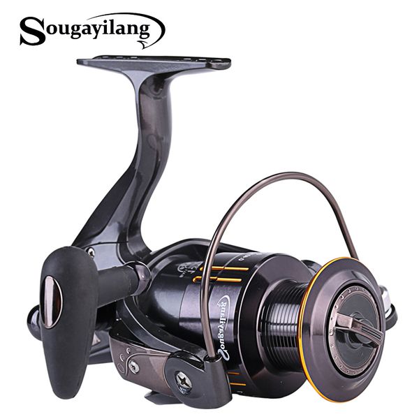 

sougayilang technology fishing reel knob 12+1bb 2000-5000 series spinning reels boat rock carp fishing reel wheel de pesca