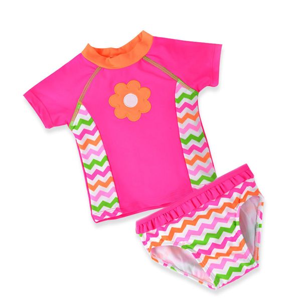 

girls two piece swimsuit 2019 baby infant print bathing suits summer newborn swimwear t-shirt beach wear bikini sets