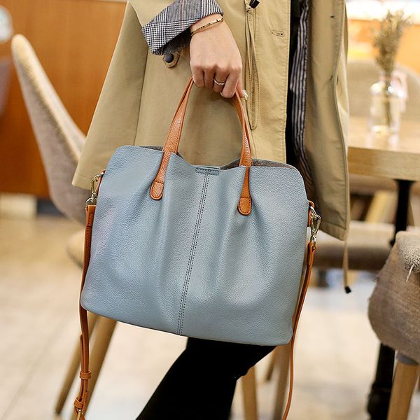 

leather women's bag 2019 new fashion slant handbag