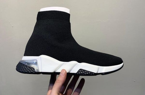 

2020 new designer sneakers speed trainer black red gypsophila triple black fashion flat sock boots casual shoes speed trainer runner