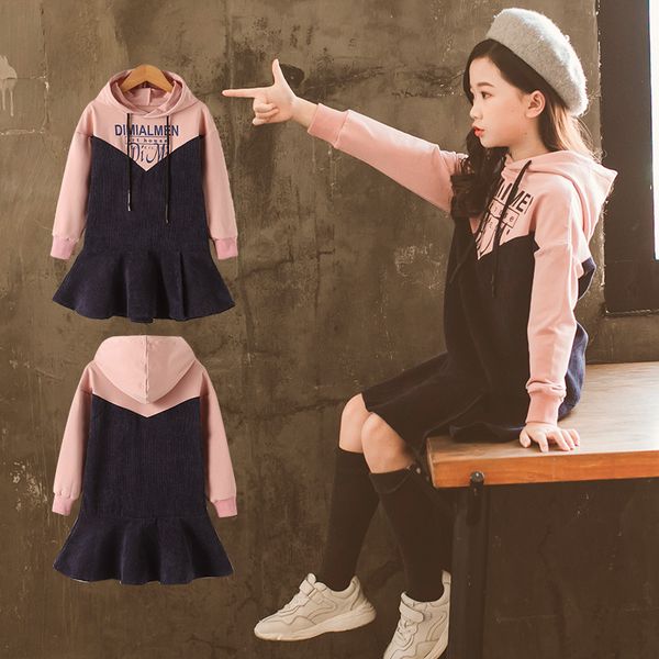 

jmffy 2019 spring dresses for girls toddler dresses children autumn dress girl casual party 4-15t outwear kids clothes new, Red;yellow