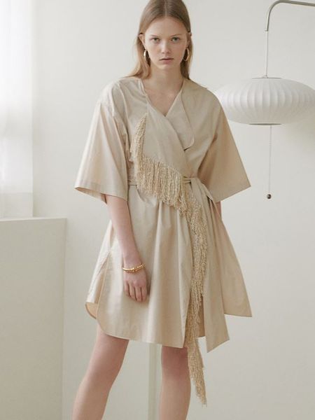 

женское дизайнерское платье с большим отворотом простая версия талия закрывающая кружевное свободное платье для женщин, Black;gray