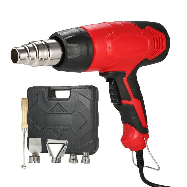 

kkmoon handheld temperature-controlled 2000w electric air gun kit dual temperature adjustable heat gun tool