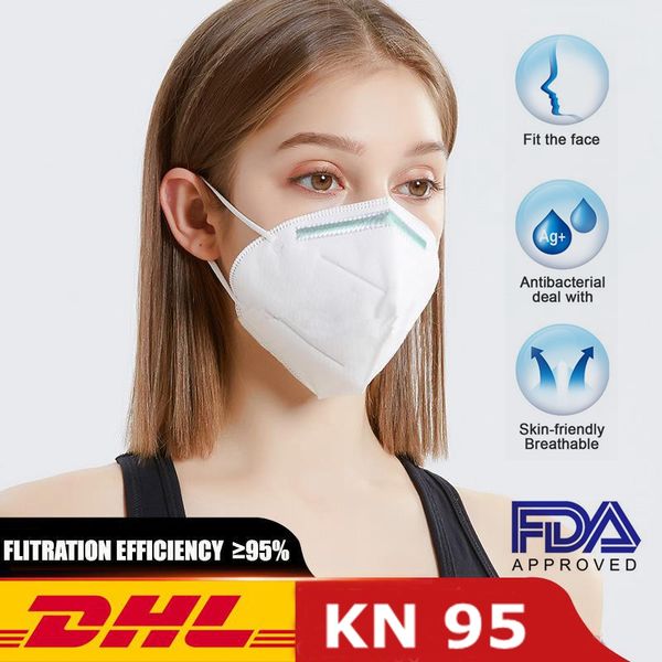 

DHL Бесплатная доставка FDA KN95 Маска многоразовые N95 маски для лица 3D 4-слойный дышащий респиратор PM2.5 защитная антипылевая маска ffp2 маски