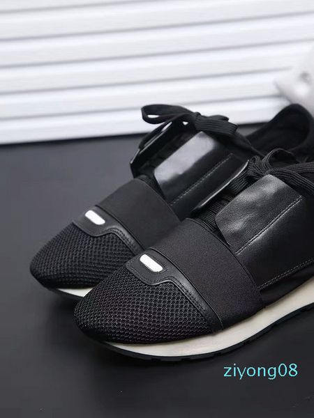 

designer shoes mens luxury shoes 2019 new brand fashion flats runners racer casual shoes womens z08, Black