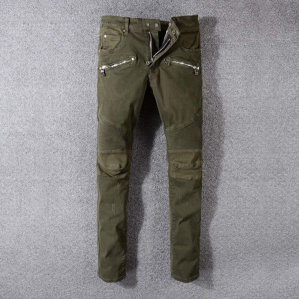 

2019 new mens designer jeans fashion distressed zipper jeans fitting ripped denim pants size 29-42, Blue