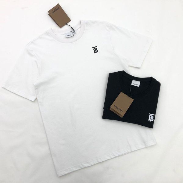 

20ss new luxurious brand bur tb letter printing tshirts designer crewneck short sleeve tee breathable vest shirt streetwear outdoor tshirt, White