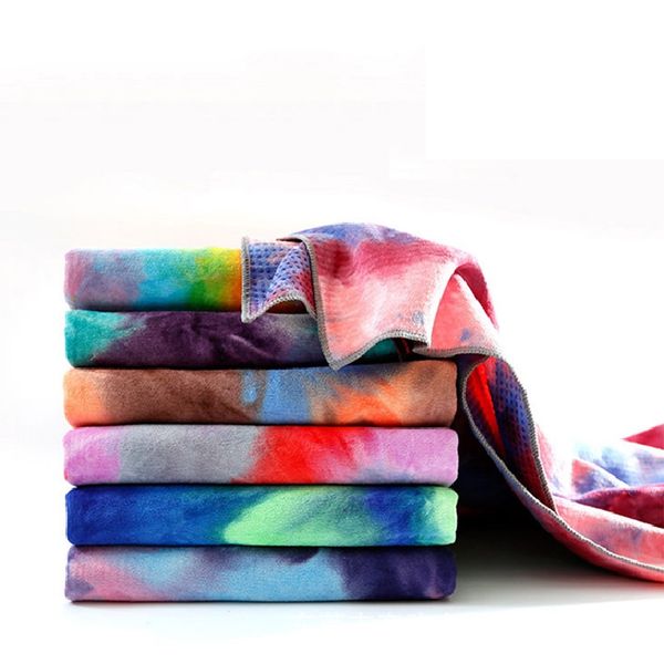 

non-slip yoga towel 183cm lengthened yoga blanket color mat non-slip assisted sports towel