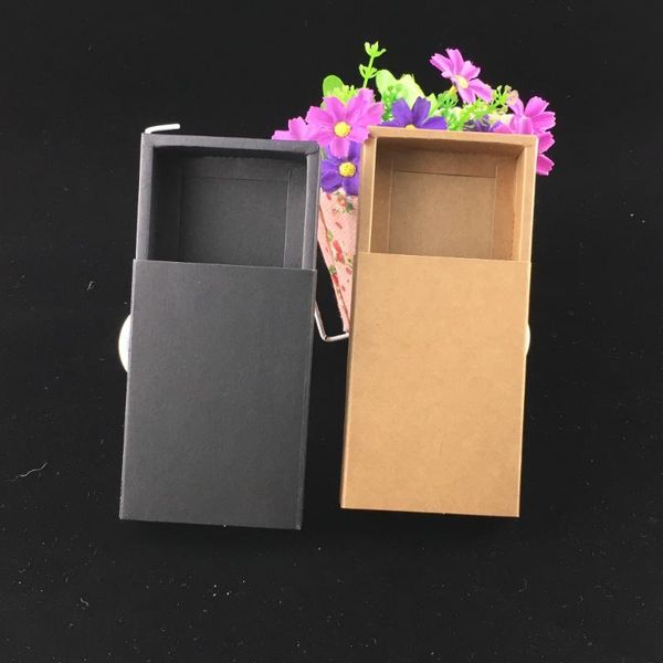 

50pcs/lot white/black/kraft box for packaging brown handmade soap paper boxes/candy gift box