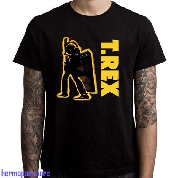 Compre T Rex Electric Warrior Rock Band Legend Camiseta Negra Para