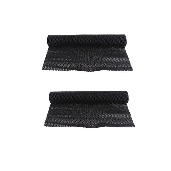 

2pcs black 50x200cm non-slip pvc kitchen cupboard drawer liner mat